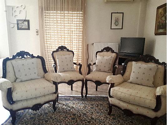 ΣΑΛΟΝΙ LOUIS PHILIP ME ΧΕΙΡΟΠΟΙΗΤΟ ΣΚΑΛΙΣΜΑ
