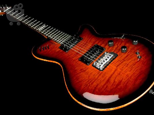 PoulaTo: Godin LGXT σε Cognac Burst Φλόγα AAA με GigBag