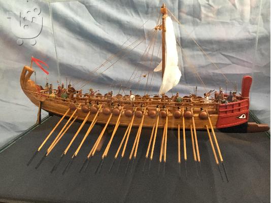 PoulaTo: 1/72 ξυλινη αρχαια διηρης με πληρωμα