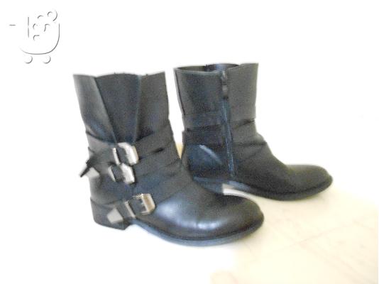PoulaTo: BIKER BOOTS ΜΑΥΡΑ ΜΠΟΤΑΚΙΑ MIGATO