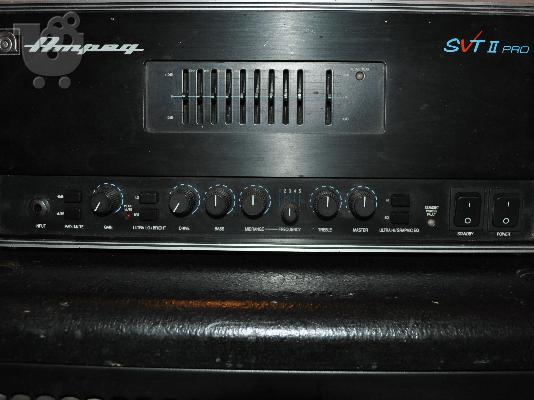 Πωλείται ενισχυτής μπάσου ampeg svt 2 pro μαζί με ηχείο.