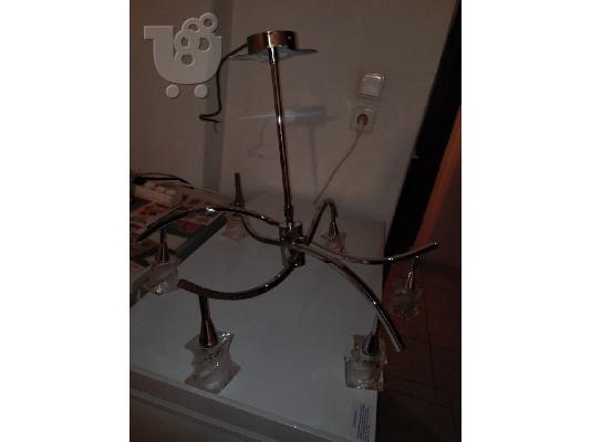 6 φωτό φωτιστικό σαλονιού inox G9
