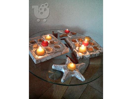 HAND MADE CANDLE- HOLDERS-BY NIKOS TSOKOS.