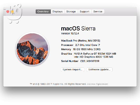 Apple Macbook Pro Laptop Retina 15.4: Αριθμός μενού: +447452264959