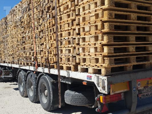 ευρωπαλέτες βιομηχανικες ξυλινες τετραγωνες παλέτες Θεσσαλονίκη 3,00€...