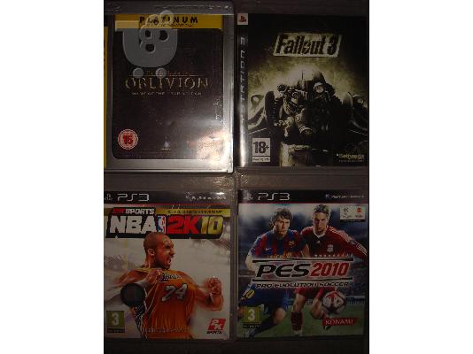 PoulaTo: call of duty 4 , nba 2k10 , pes2010 , assasins creed 1-2 , call of duty mw2 , tekken6,resident evil5, fallout 3 , oblivion platinum edition.