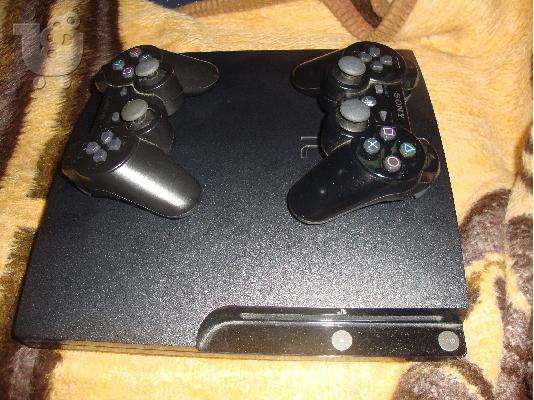 PoulaTo: PLAYSTATION 3 SLIM 320 GB + 2 CONTR + 9 GAMES