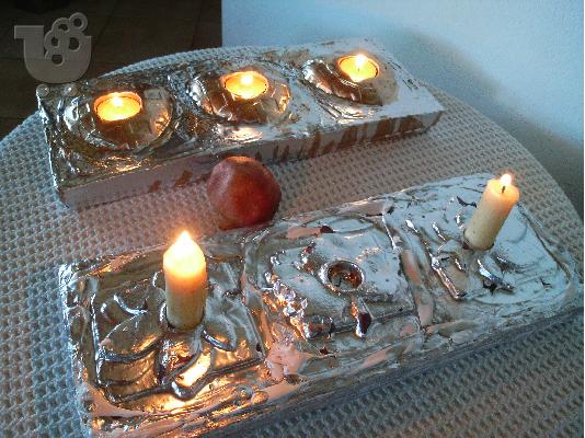 HAND MADE CANDLE- HOLDERS-BY NIKOS TSOKOS.