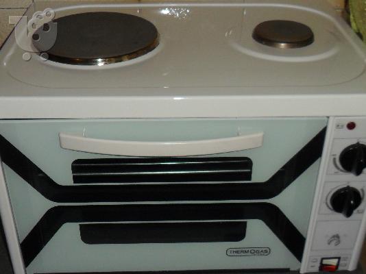 Ηλεκτρικό φουρνάκι με 2 εστίες και grill