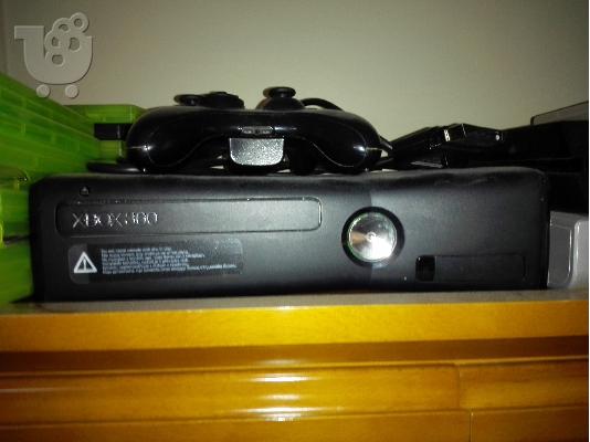 xbox 360 + 16 γνησια παιχνιδια