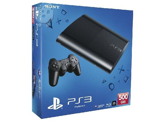 PoulaTo: PS 3  super slim 500 GB + 4 χειριστήρια + πακέτο move + 40 παιχνίδια
