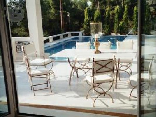 chaise de jardin επιπλα κηπου ομπρελες φωτιστικα βεραντας εξοχης πισινας σφυρηλατα χειροπο...