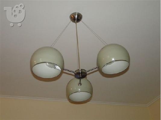 PoulaTo: Φωτιστικό μπεζ χρώμα γυάλινο