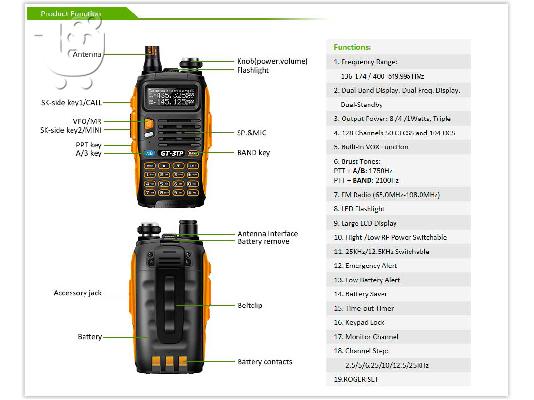Baofeng GT-3TP Mark III 8watt       ειναι δυνατος    (110euro)