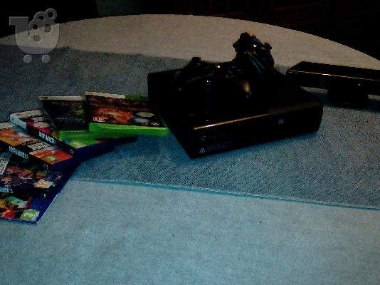 PoulaTo: Xbox 360 (4gb)+games+camera+extra controller
