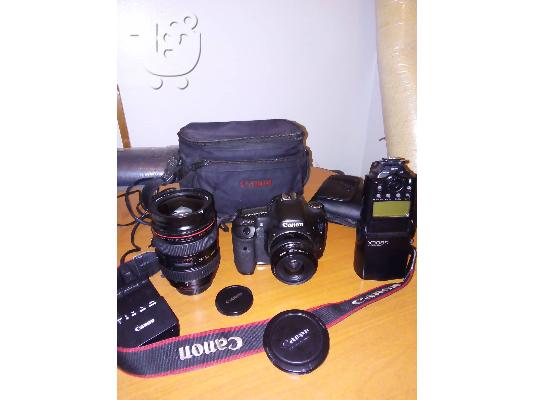 CANNON EOS 7D + CANNON ZOOM LENS EF 24-70MM +FLASH 580EX +CANNON LENS 35MM+ΒΑΛΙΤΣΑΚΙ CANNO...