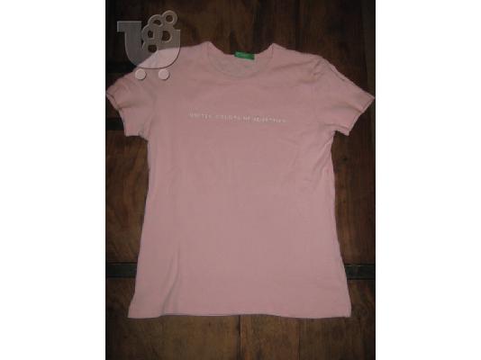 PoulaTo: benetton ροζ μπλουζακι size L για κοριτσι 8-9 ετων 0351