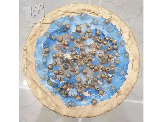 PoulaTo: Χειροποίητο Διακοσμητικό πιάτο τοίχου διαμέτρου 27cm