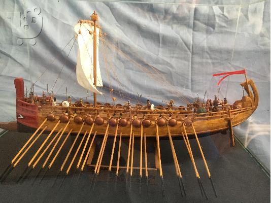 1/72 ξυλινη αρχαια διηρης με πληρωμα