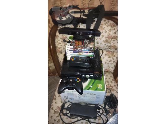 ΠΡΟΣΦΟΡΑ!!!Πωλείται Xbox 360 (250gb)(2 games) με kinect (3 games για kinect) guitar hero(2...
