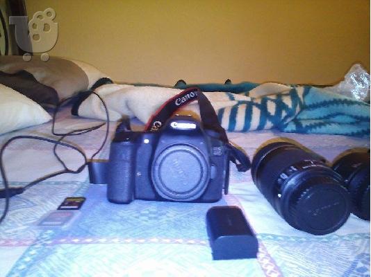 Canon 60d kit + Φακος 50mm Τρίποδας τσάντα ruggard 2 μνήμες 16giga. Δώρο το wireless remot...