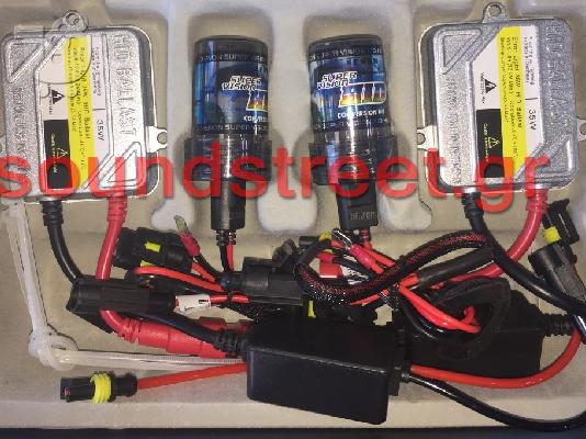 PoulaTo: Kit Xenon HID Silver Slim Ψηφιακά αλουμινίου H7 6000K