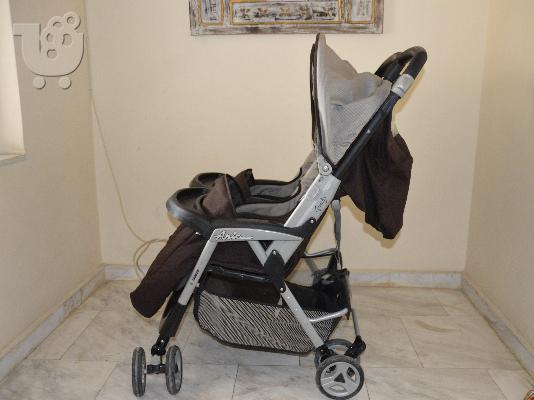 Παιδικό Καρότσι Peg Perego twins Aria (καρότσι διδύμων) + κάλυμμα βροχής....