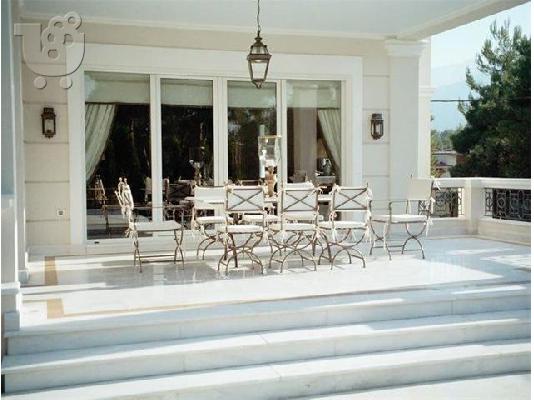  ΠΟΛΥΘΡΟΝΕΣ καρεκλες επιπλα κηπου ομπρελες φωτιστικα βεραντας εξοχης πισινας χειροποιητα ε...