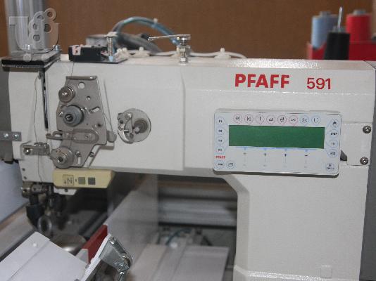 Αυτόματο μηχάνημα ραψίματος ρόμαν-κοπής υφάσματος...