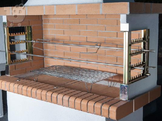 Ψησταριές κήπου – Barbecue - BBQ με κίτρινο πυρότουβλο, code 0101 SXISTOLITHOS...