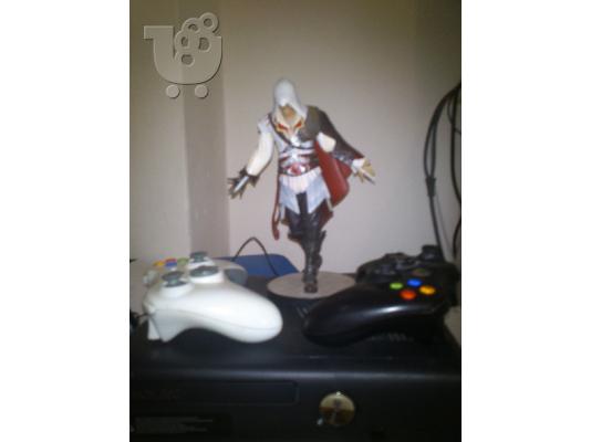 Xbox 360 ( 16 games + 2 μοχλοι +συλλ.φιγουρα ezio)