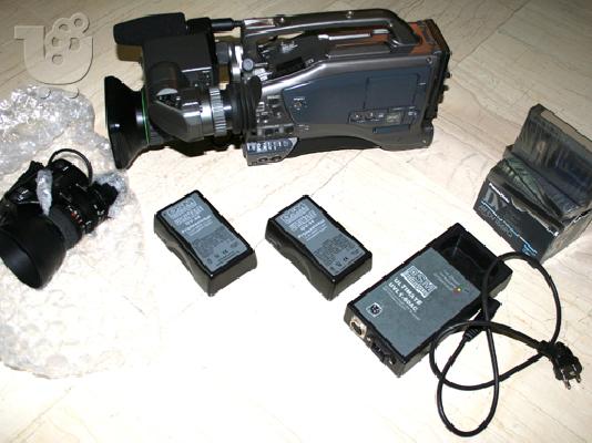 PoulaTo: jvc gy dv 5000 pro-2 fakous (1 canon 16ari & 1 fujinon 14ari) -2 koutia kasetes standart dv (megales)