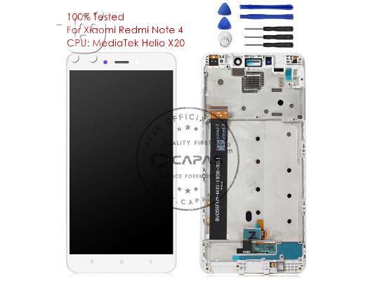 Οθόνη κινητού Xiaomi Redmi Note 4 MTK με πλαίσιο (λευκή)