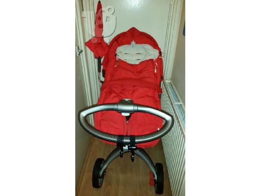 PoulaTo: Stokke Xplory V3 Κόκκινο Καροτσάκι / Καλαθούνα / παιδικό καροτσάκι