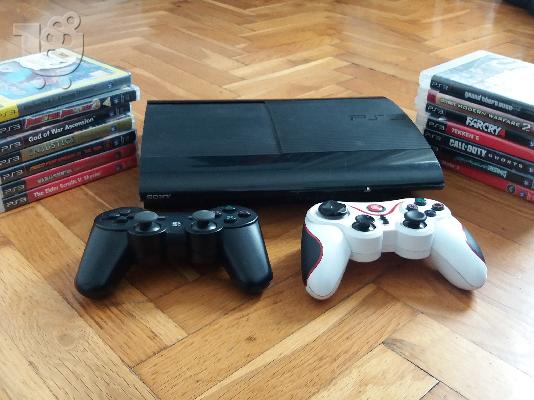 PoulaTo: PLAYSTATION 3 super slim 500GB + 15 GAMES