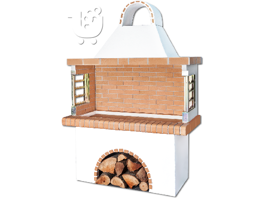 PoulaTo: Ψησταριές κήπου – Barbecue - BBQ με κίτρινο πυρότουβλο, code 0101 SXISTOLITHOS