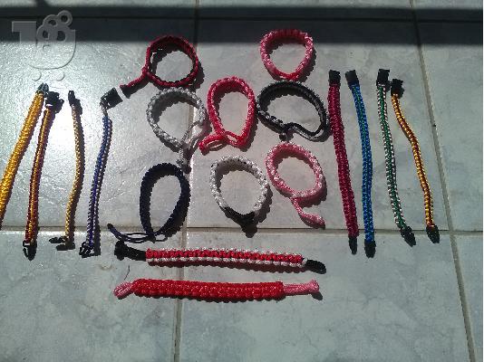 Bracelets (Βραχιόλια) κατασκευές με πολύχρωμα κορδόνια....