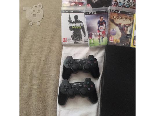 PlayStation 3 System 300gb,  2 Controllers ,14 Best Sellers Games