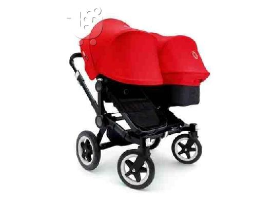 PoulaTo: Bugaboo Donkey Twin Επεκτάσιμη Silver Πλήρης Καροτσάκι