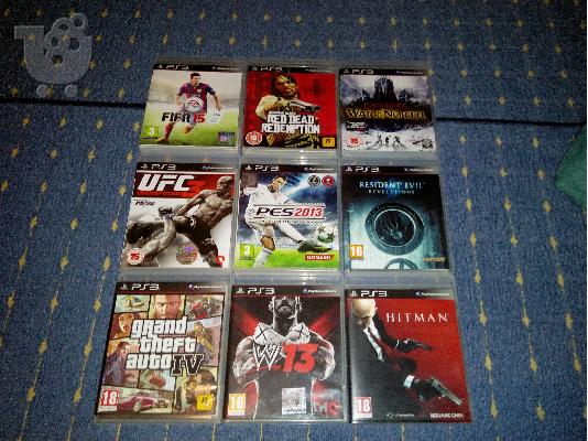 PoulaTo: PS3  160gb Μεταχειρισμενο+2αυθεντικα χειριστηρια +17 παιχνιδια