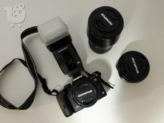 Olympus E-520 με 3 φακούς και πολλά extra
