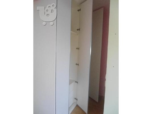 Ντουλαπα τριφυλλη ιταλικη 2,67 χ 1,60 χ 0,57 ΛΕΥΚΗ ΜΕ ΙΝΟΧ ΔΙΑΚΟΣΜ...