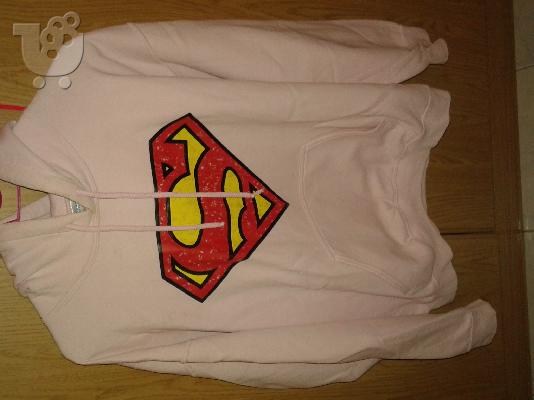 PoulaTo: ροζ φουτερ superman Large