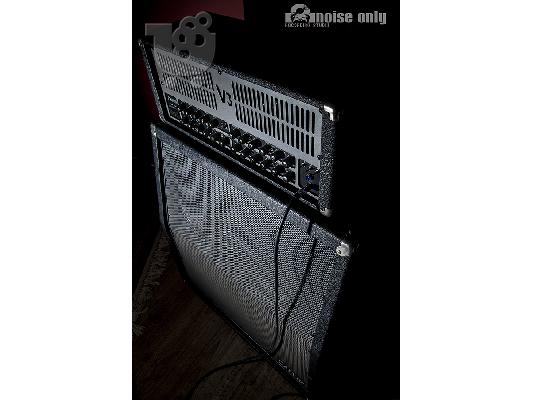 PoulaTo: Κεφαλή Ηλεκτρικής Κιθάρας carvin v3 blue 100w + Καμπίνα VX412T 4 x 12 Open Birch (Top)