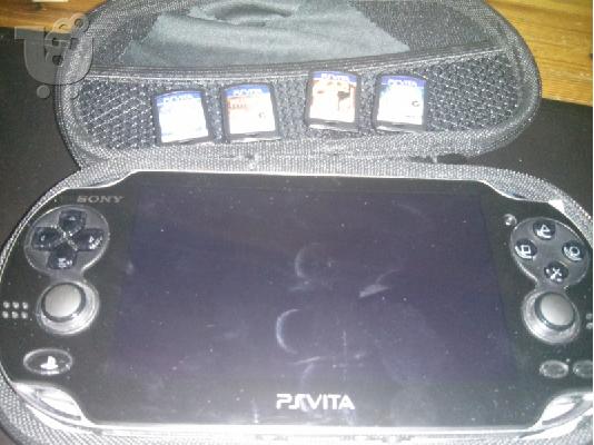 PoulaTo: Ps Vita +4 παιχνίδια+8gb μνήμη