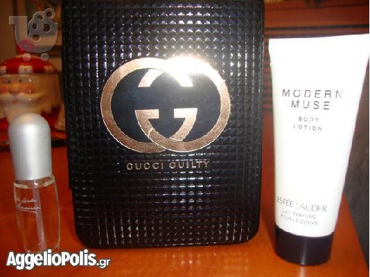 PoulaTo: τσαντακι gucci & αρωμα & bodylotion estee lauder  ολοκαινουργιο το εχω παρει δωρο με ΑΡΩΜΑ ΤΗΣ GUCCI  body lotion της estee lauder του καινουργιου αρωματος Modern Muse  και μινιατουρα το αρ