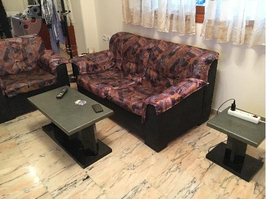 PoulaTo: Διθεσιος καναπες,Πολυθρονα & 3 τραπεζακια