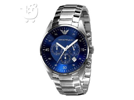 Emporio Armani Mens Chronograph Stainless Bracelet Watch AR5860