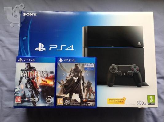PoulaTo: Sony Playstation 4 PS4 500GB + 2x παιχνίδια δωρεάν