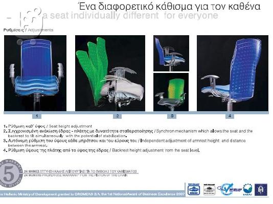 Καρέκλα γραφείου ΔΡΟΜΕΑΣ EPSILON, Δερμάτινη, Χρώμα δέρματος μαύρο, Τροχήλατη....